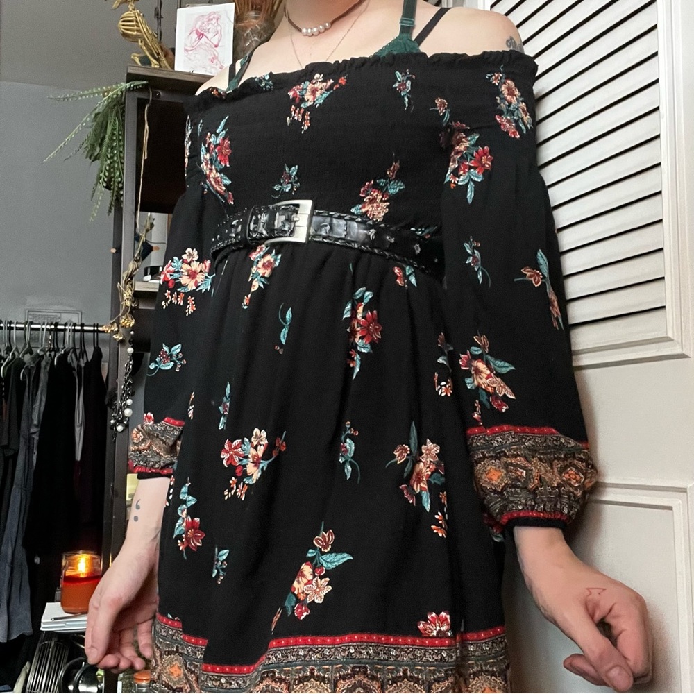 flower print dress